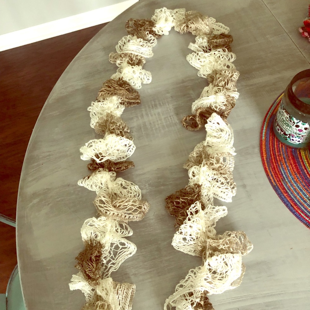 Scarf - Beautiful & hand knitted. NWOT. 52” long